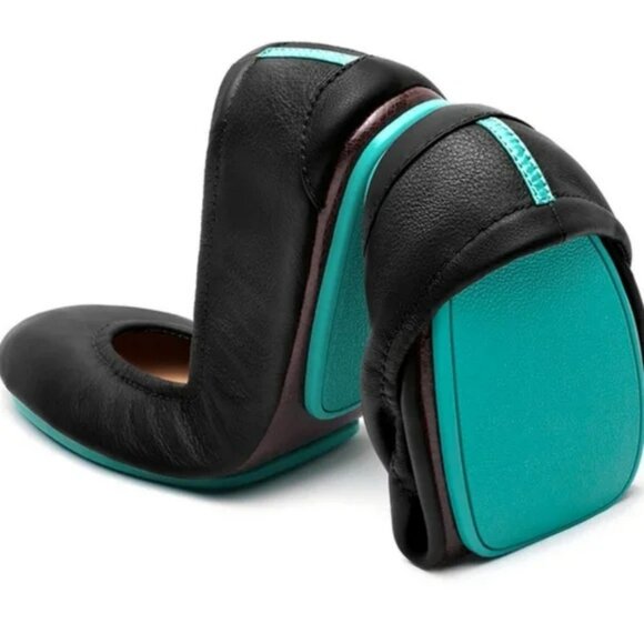 TIEKS Size 10 Black Matte Ballet Flats LIKE NEW No flaws - Picture 1 of 9